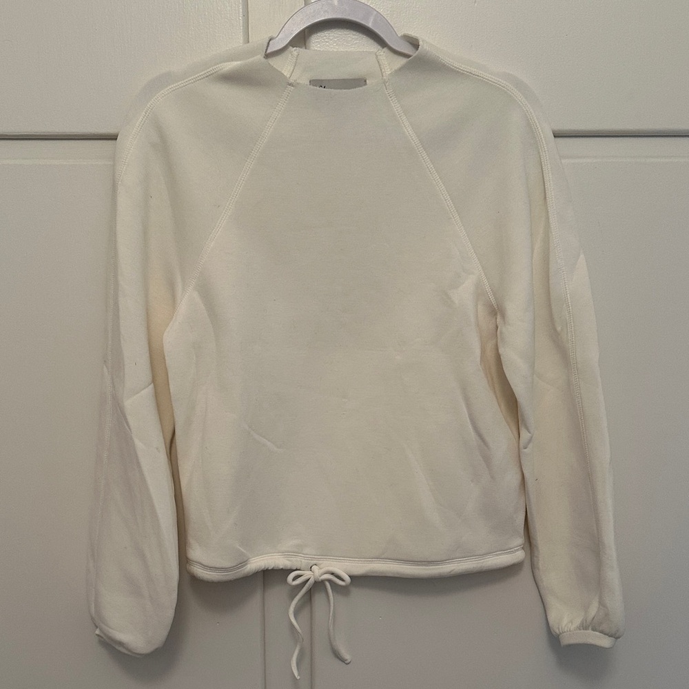 NEW DH New York White Scuba Neoprene Crewneck Sweatshirt